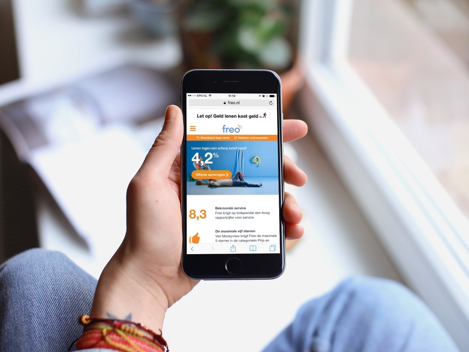Freo website example mobile