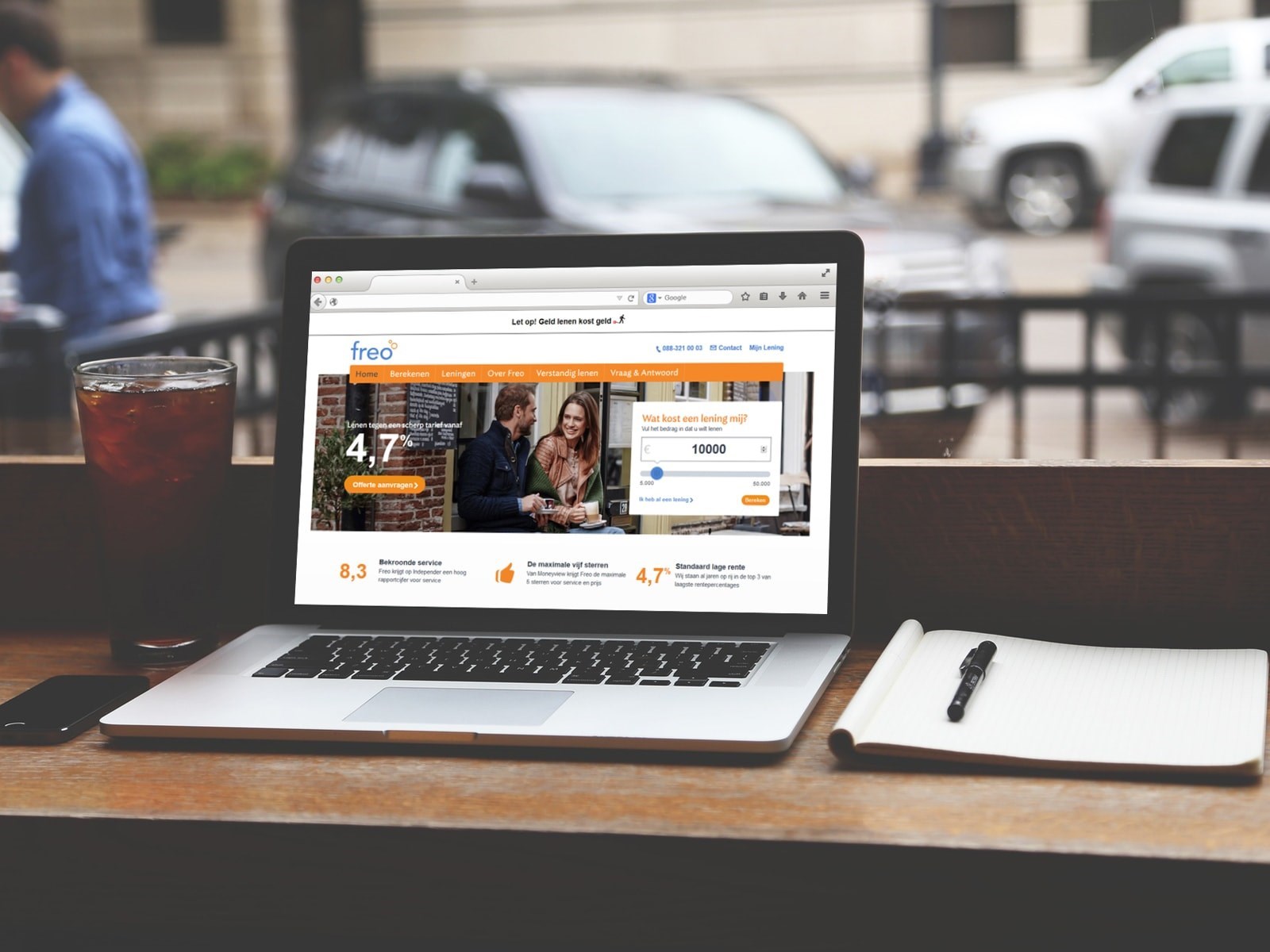 Freo website example laptop