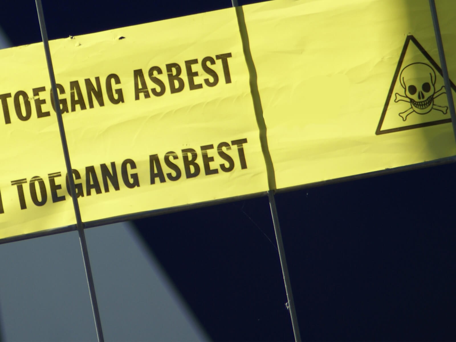 Warning sign asbestos