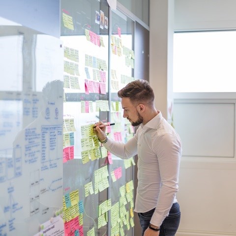 image of working on a project.